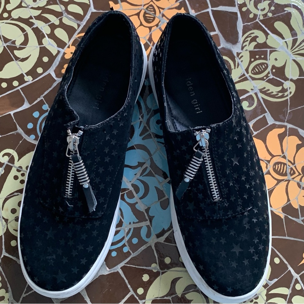 STEVE MADDEN Madden Girl Star Zip Sneakers Sz 8.5